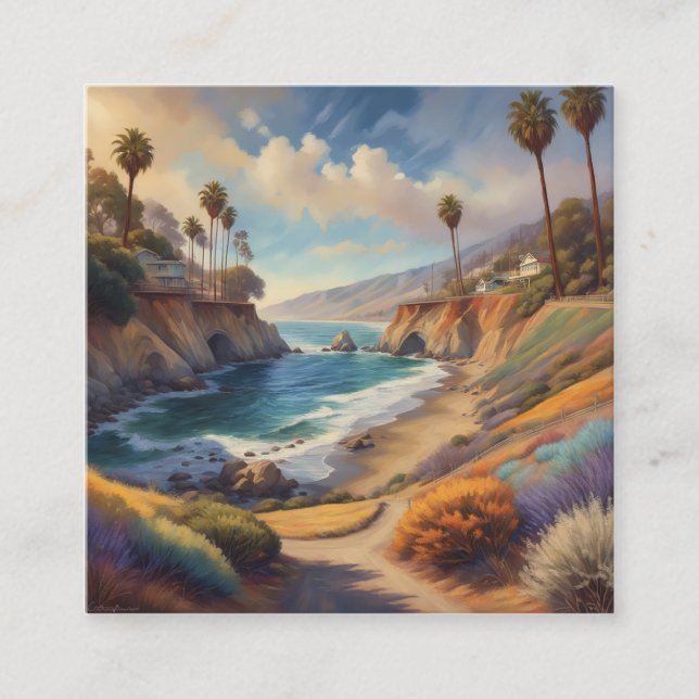 Malerisch bemalt, mit vivid i quadratische visitenkarte (Vorderseite)