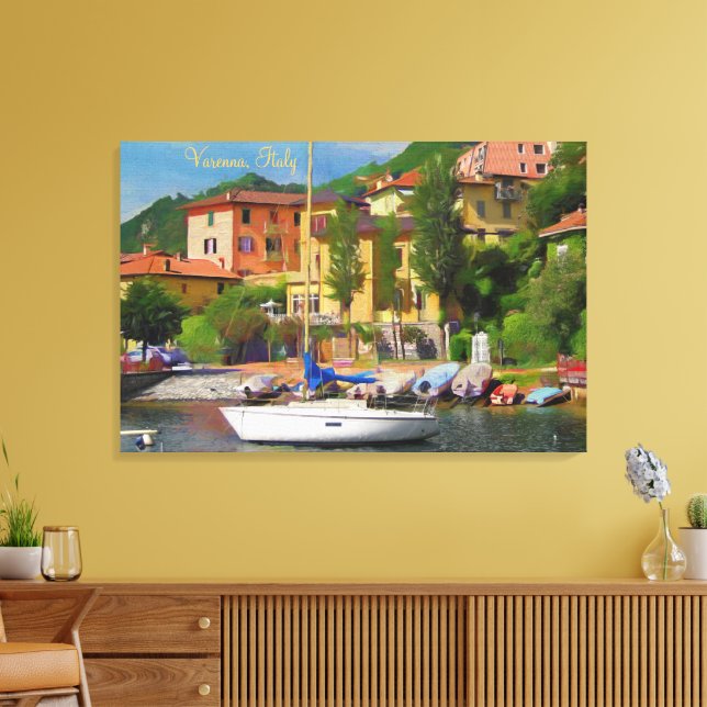 Malerisch, Friedlich, Comer See Varenna, Italien Leinwanddruck (Insitu (Wohnzimmer))