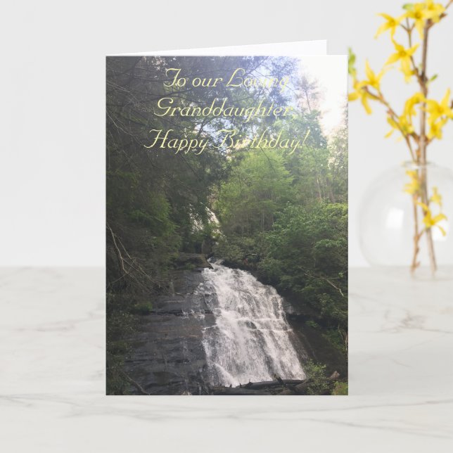 Malerisch, liebende Enkelin, Geburtstagskarte Karte (Gelbe Blume)