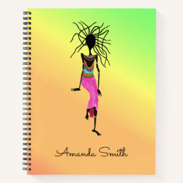 Malerische afrikanische Kunst, Phantastischer Frau Notizbuch
