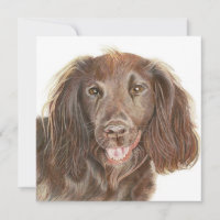 Malerische Arbeit Cocker Spaniel Hund Grußkarte