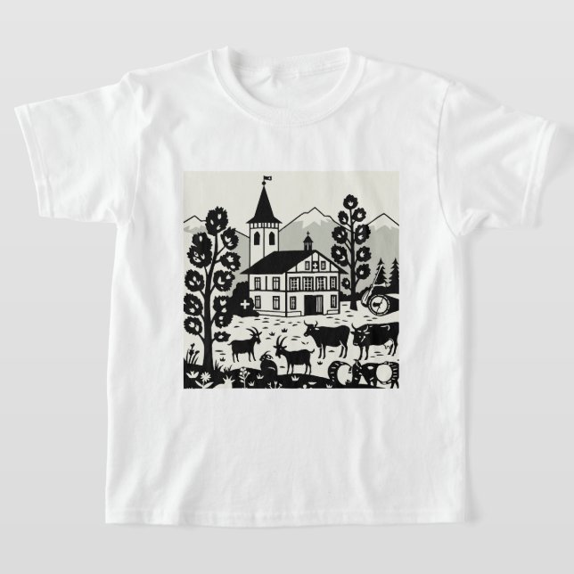 Malerische Berglandschaft T-Shirt (Ablage )