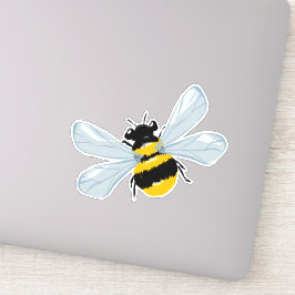 Malerische BienenIllustration Aufkleber