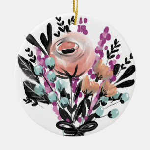 MALERISCHE BLUME KERAMIK ORNAMENT