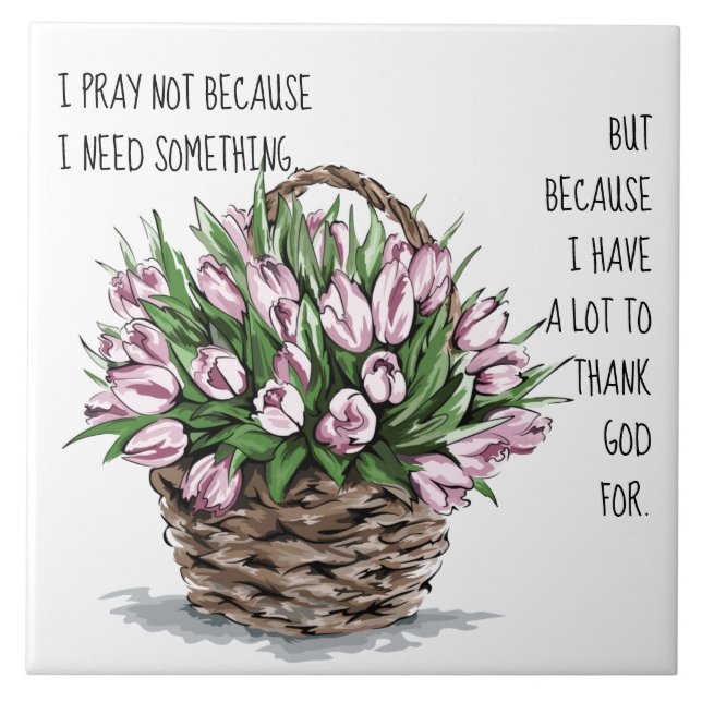 Malerische Blume, mit einem prachtvollen Dank Fliese (Vorderseite)