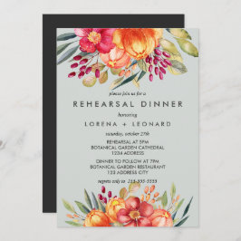 Malerische Blume Moderne PROBE Abendessen Hochzeit Einladung