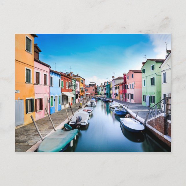 Malerische Burano Insel Venedig Italien Postkarte (Vorderseite)