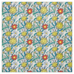 Malerische Daisies Moderner Pop Kunst Stoff