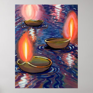 Malerische Deepas am Fluss Poster