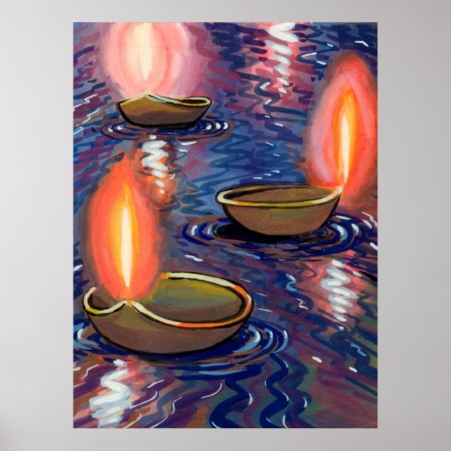 Malerische Deepas am Fluss Poster (Vorne)