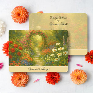 Malerische Elegante Englische Gartenhochzeit Einladung