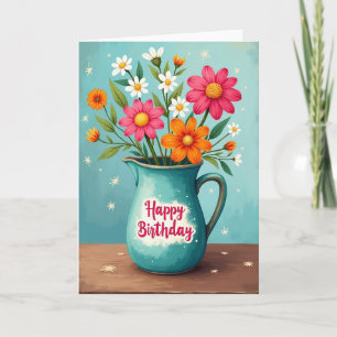 Malerische florale Geburtstagskarte Karte