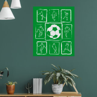 Malerische Fußballkenntnisse motivierend Poster
