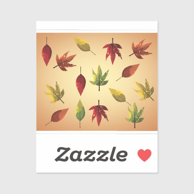 Malerische Herbstblätter Aufkleber (Blatt)