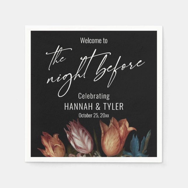 Malerische holländische Blume Willkommen in The Ni Serviette (Vorderseite)