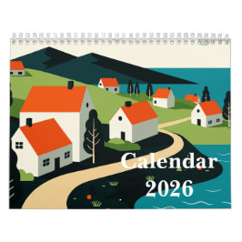 Malerische ländliche Landschaft Kalender