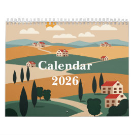 Malerische ländliche Landschaft Kalender