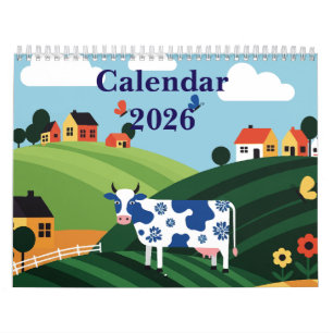 Malerische ländliche Landschaft Kalender