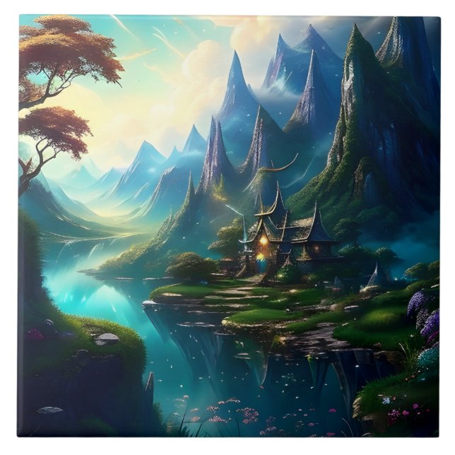 Malerische Landschaft 1 Fliese (Vorderseite)