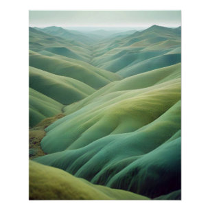 Malerische Landschaft Berge Natur Hintergrund Poster