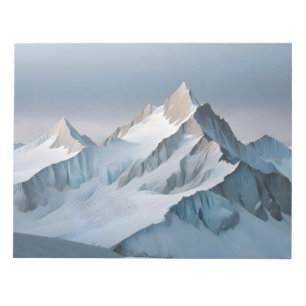 Malerische Landschaft Berge Winter Natur Kunst Notizblock