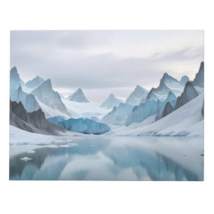 Malerische Landschaft Berge Winter Natur Kunst Notizblock