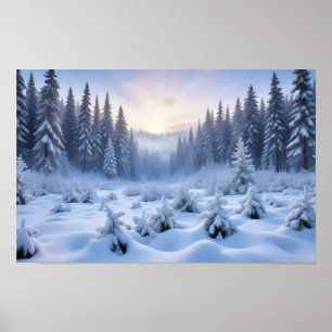 Malerische Landschaft Berge Winter Natur Ruhe Poster