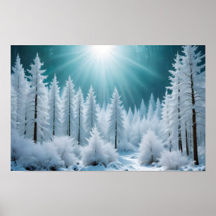 Malerische Landschaft Berge Winter Natur Ruhe Poster