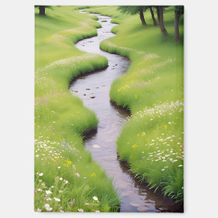Malerische Landschaft Forest Stream Natur Ruhe Magnet