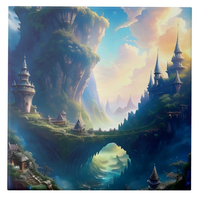 Malerische Landschaft Fünf Fliese (Vorderseite)