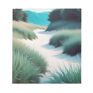 Malerische Landschaft Natur Nah-up Hintergrund Notizblock