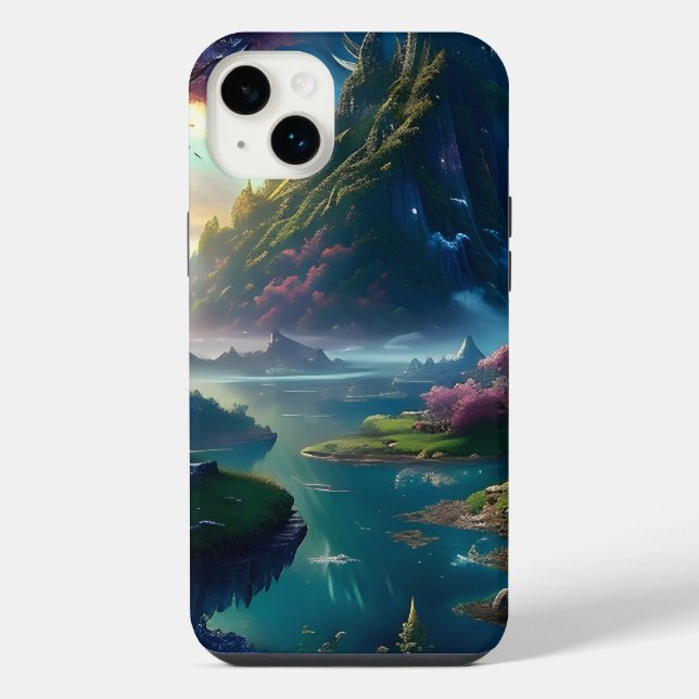 Malerische Landschaft Vier iPhone Hülle (Rückseite)