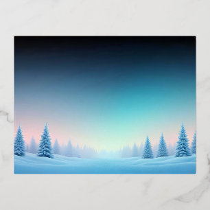 Malerische Landschaft Winter Natur Hintergrund Kun Folien Feiertagspostkarte