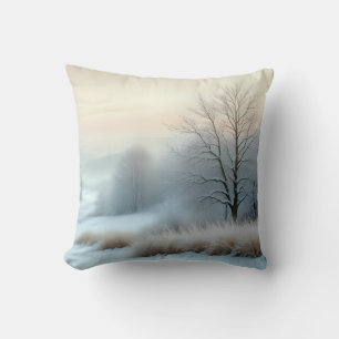 Malerische Landschaft Winter Natur Hintergrund Kun Kissen