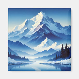 Malerische Landschaft Winter Natur Hintergrund Kun Magnet
