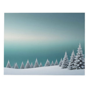 Malerische Landschaft Winter Natur Hintergrund Kun Notizblock