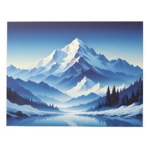 Malerische Landschaft Winter Natur Hintergrund Kun Notizblock