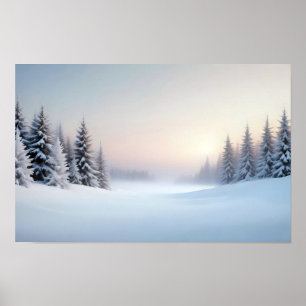 Malerische Landschaft Winter Natur Hintergrund Kun Poster