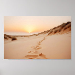 Malerische Landschaft Wüste Natur Hintergrund Kuns Poster