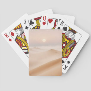 Malerische Landschaft Wüste Natur Hintergrund Kuns Spielkarten