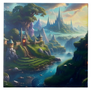 Malerische Landschaft Zwei Fliese