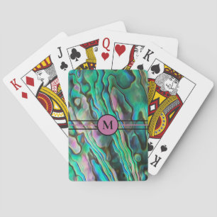 Malerische Paua Initial Spielkarten