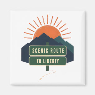 Malerische Route zum Liberty-Magnet Magnet