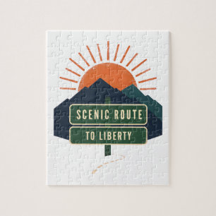 Malerische Route zur Liberty-Puzzle Puzzle