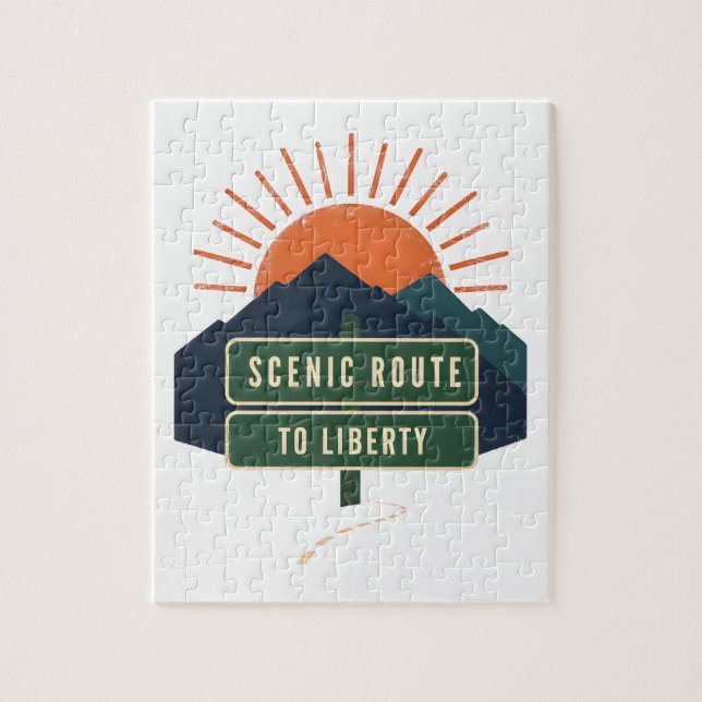 Malerische Route zur Liberty-Puzzle Puzzle (Vertikal)