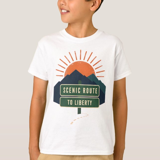 Malerische Route zur Liberty T-Shirts (Vorderseite)