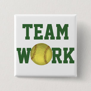 Malerische Softball-Kunst Button
