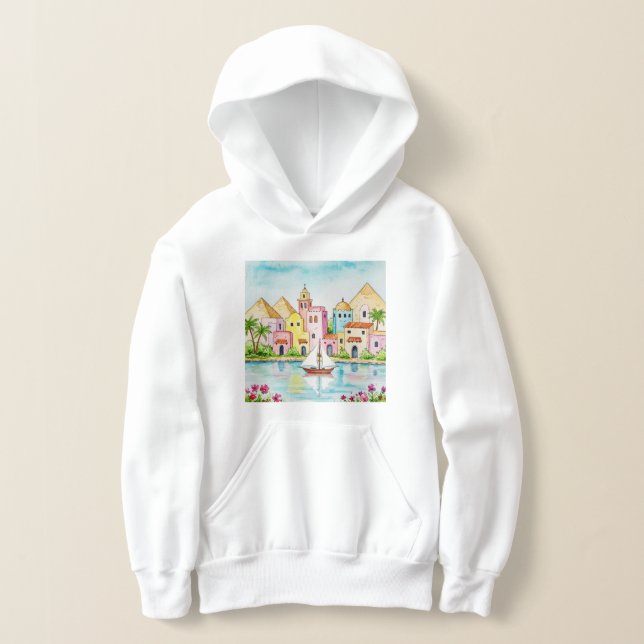 Malerische Stadt Hoodie (Ablage )
