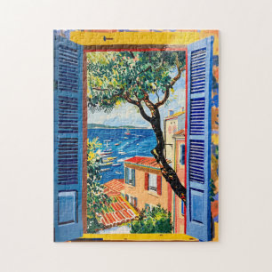 Malerische Terrassenansicht des Mittelmeers Puzzle