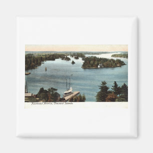 Malerische Thousand Islands NY 1907 Vintage Magnet
